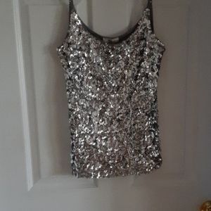 WOMENS Silver sparkly tank top